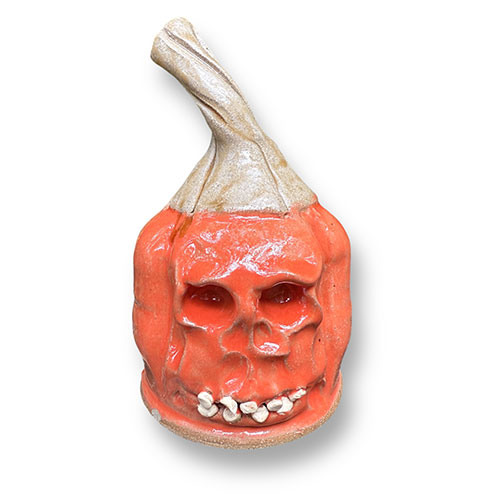Tim Whitten 6.5" Pumpkin Face Jug DP5527 SOLD